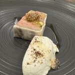 IL PLANETARIO - 滝川産/鴨肉のパテ・ド・カンパーニュ
      　ゴルゴンゾーラと蜂蜜のムース
