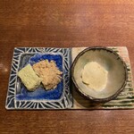 日本料理 丸しま - わらび餅とアイス