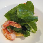 ビオディナミコ - 赤えびとポルチーニ・ルーコラのインサラータ