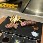 八重洲 steak & seafood 鉄板焼き 一心 - 旬野菜の鉄板焼き、厳選黒毛和牛A5サーロイン、牛タン