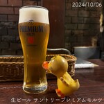 グリルばらの木 - ☺︎生ビール サントリープレミアムモルツ ¥750