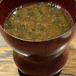 壮士 - 赤出汁には岩海苔がたっぷり