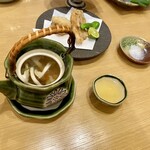 東 - ふく唐揚げ 土瓶蒸し