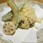 一東菴 - 海老のかき揚げ