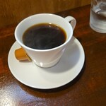 キッチン ブルー グローブ - ホットコーヒーのアップ