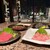 新羅館 - 料理写真:お肉の向こうの庭が素敵ですよ！笑