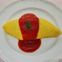 厳選洋食さくらい - オムライスセット ハーフサイズ(自家製トマトケチャップ)