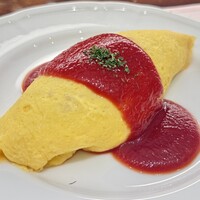 厳選洋食さくらい - オムライスセット ハーフサイズ(自家製トマトケチャップ)