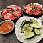 味ん味ん - カルビともろキュウお代わり+ミスジ