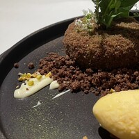 代官山ASO チェレステ 日本橋店 - 高香園　抹茶のムース　ニイクラファーム　ローリエのジェラート