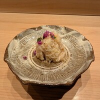鮨利﨑 青山 - 毛ガニの和え物
