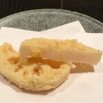 天ぷら岡本 - 天ぷら岡本(蓮根)