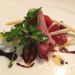 インカント - 豚タンの冷製と甘酸っぱいペペロナータプーリア産モストコットかけ