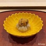 御料理 寺沢 - 落花生豆富に生海胆