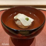 御料理 寺沢 - 蟹真薯と松茸の椀