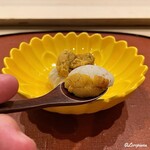 御料理 寺沢 - 落花生豆富に生海胆