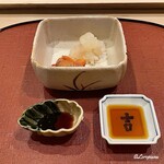 御料理 寺沢 - 伊勢海老と赤貝の造り