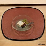 御料理 寺沢 - 紅伊豆に無花果に牛乳羹