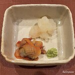 御料理 寺沢 - 伊勢海老と赤貝の造り