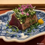 御料理 寺沢 - 鰹の備長炭と藁焼きの造り