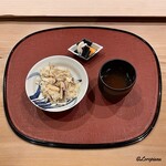 御料理 寺沢 - 松茸ごはんと香の物と味噌椀