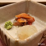 御料理 寺沢 - 赤貝と伊勢海老の造り
