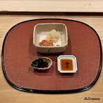 御料理 寺沢 - 伊勢海老と赤貝の造り