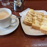 エーデルワイス - 【チーズトースト】400円
【カフェ・オ・レ】450円