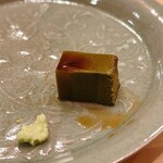 木挽町 とも樹 - 鮑の肝羊羹を追加でいただきます