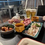 BBQ ビアガーデン Da‐wa - タン・ハラミ三昧コース(1人前6000円)×2