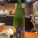 他力野割烹 - お酒はひやおろしからスタート。切れ味と旨みが共存しています。