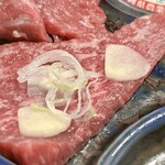 肉の変態集団 疾風ホルモン - ニンニクとネギで味変