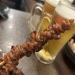 やきとり 陣 - ビールと鶏皮焼き