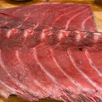 木場場外市場 まぐろ祭 - 中落ち、これで小サイズ❗️