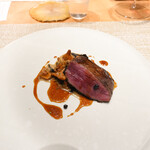 SUGALABO - 薩摩牛はらみ、ジロール茸、トランペット茸