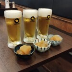 やきとり 陣 - 生ビール