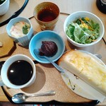 池下カフェ 花ごよみ - モーニング(コーヒー)+大納言小豆