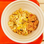 ズーカフェ - チャーハン&からあげ（750円）