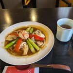 御菓子所 高木 - たっぷりきのこと貝柱のおだしパスタ