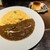 レ ジロンデル - 料理写真:但馬牛濃厚とろすじオムカレー ✨スモール1600円✨(レギュラー1650円ラージ1700円)✨スモールでも十分な大きさが有ります^^;そしてカスタードプディング650円✨2点をシェアする事に✨