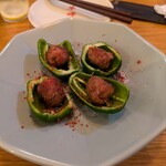 羊咩咩 - ラムつくねの生ピーマン