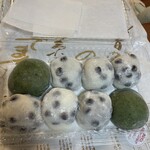 出町ふたば - 豆餅と田舎大福（本よもぎ餅）