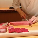 すが弥 - 塩釜の巻き網です