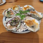 モルネー2個、マヨネーズ•パン粉焼き2個、ショウガ醤油2個