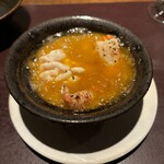 アカ - 鱈の白子と車海老のアヒージョ