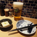 青ヶ島屋 - 胡麻豆腐で乾杯