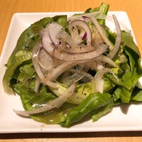 近江うし焼肉 にくTATSU 銀座店 - 最初に運ばれてきたサラダ