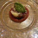 BISTRONOMIE TKM - 豊洲市場直送の本鮪赤身と北海道産帆立貝のセビーチェ仕立て