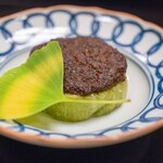 よし町 - 2024.10 茄子田楽（土浦産緑茄子、チチタケ、ヒラタケ、クロカワダケ、ハツタケ、ウラベニホテイシメジ）