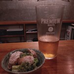 野毛 おばんざい 蓮 - 生ビールはプレモル。山崎、白州、知多のハイボールも楽しめます。